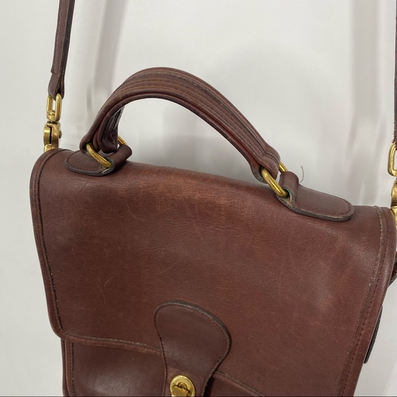 Coach Vintage Brown Leather Willis Station Crossbody Bag 5130 - Picture 2 of 10